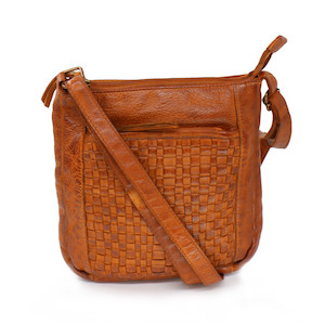 Products: Baron Leather Weaved Crossbody
