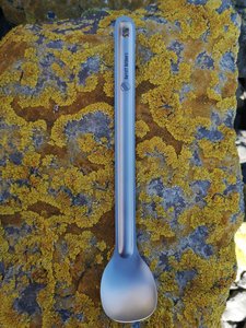 Titanium Brushed Long Spoon - Barrett Outdoors
