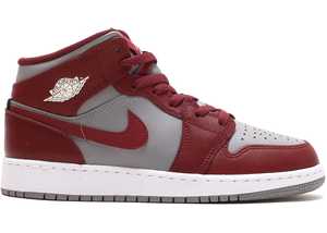 Womens: Jordan 1 Mid Cherrywood Red (GS)