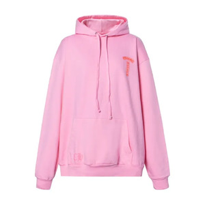 Hoodies: Chrome Hearts Red Logo Hoodie Pink