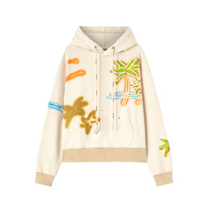 Hoodies: Palm Angels Palm Neon Hoodie Off-White/Multi