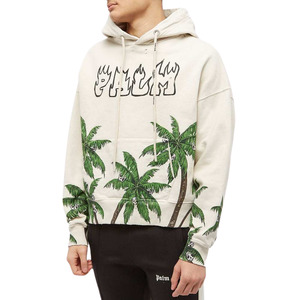 The Heat: Palm Angels Palms & Skull Vintage Hoodie White/Green