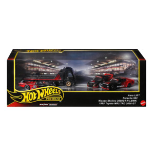 Collectables: Hot Wheels Premium Collector Display Sets, 3 Cars & 1 Transporter (Group GMH39)