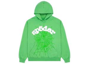 Sp5der: Sp5der Web Hoodie Slime Green