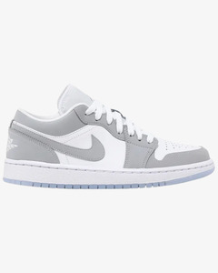 7w: Air Jordan 1 Low White Wolf Grey Wmns