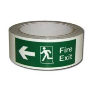 Fire Exit Tape 50mm per roll of 155 - Basepoint Trade Supplies Depot