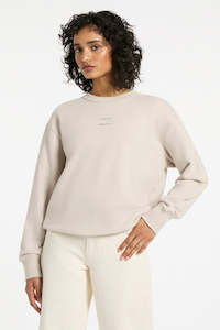 FWCREW: STATUS ANXIETY Could Be Nice Logo Crew Dove Grey