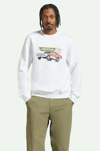 Crews Mens: BRIXTON Barona Crew White