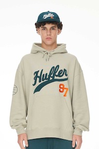 Hoodies Mens: HUFFER Flyball Block Hood 350 Moonrock