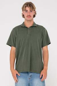 Polos Mens: RUSTY Comp Wash Ss Polo Shadow Army