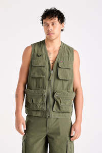 Vests Mens: WRANGLER Bb Come Prepared Vest Eucalyptus