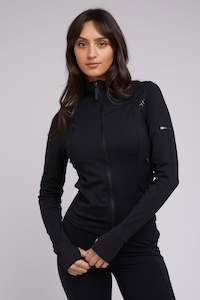 Hoodies Womens: ALL ABOUT EVE Active Zip Through Black
