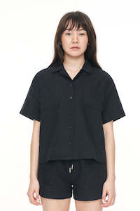 HUFFER Lin In Camp Shirt Black