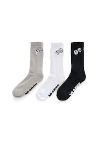 Socks: XLARGE Xl Dice Sock 3Pack Multi Coloured