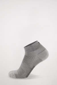 Socks: MONS ROYALE Unisex Atlas Merino Ankle Sock Grey Marl