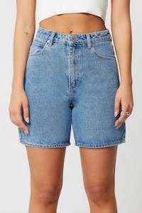 Abrand: ABRAND Carrie Short Naomi Mid Vintage Blue