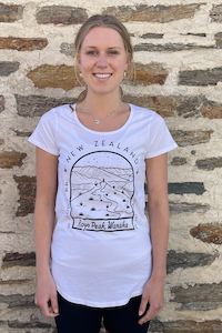 Base: BASE Roys Peak Mali Tee Wms White Black