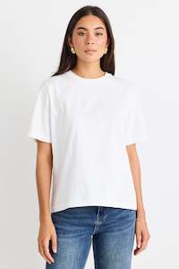Tees Womens: STORIES BE TOLD Street Boxy Tee Ivory