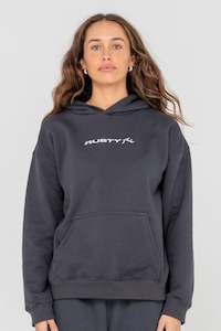 RUSTY Rusty Essentials Os Hooded Fleece Carbon