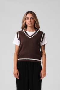 RPM V Knit Vest Chocolate