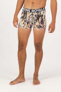 Mens Mons Royale Merino: MONS ROYALE Mens Hold 'Em Shorty Merino Boxer Logo Aop Rad Things