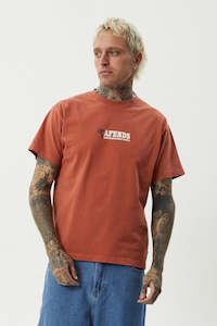Afends: AFENDS Nuts N Bolts Heavy Boxy Fit Tee Terra