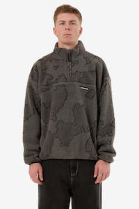 WORSHIP Delirium Quarter Zip Sherpa Fleece Steel Grey
