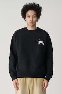 S DOUBLE Roots Dot Crew Black
