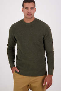 SWANNDRI Otahu River Crew Dark Olive