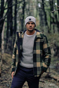 SWANNDRI Sentry Hill Knit Crew Grey Marle