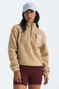 Crews Womens: THE NORTH FACE Womens Yumiori 1 4 Zip Khaki Stone Utility Brown