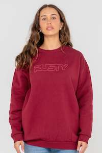 RUSTY California Crew Fleece Rhubarb