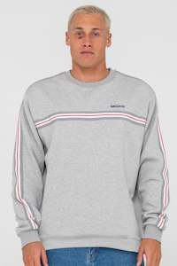 RUSTY Walkman Crew Neck Fleece Ecru Marle