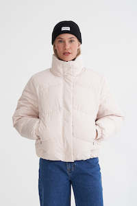 Down Jacket Womens: HUFFER Womens Demi Puffer Jacket Butter Cream