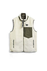 TAION Unisex Down X Boa Reversible Down Vest Olive Ivory