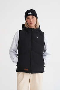 HUFFER Womens Classic Down Vest Black