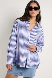 STORIES BE TOLD You Got This Overshirt Blue Stripe