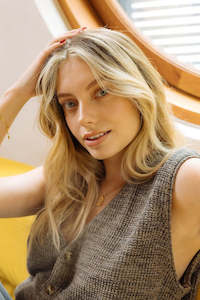 THRILLS Sam Knit Vest Loam