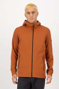 MONS ROYALE Mens Arcadia Merino Fleece Hoody Mbm Label Ginger