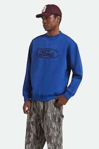BRIXTON Ford Number One Fleece Crew Ford Blue