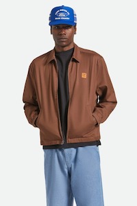 BRIXTON Union Relaxed Harrington Jacket Pinecone Brown