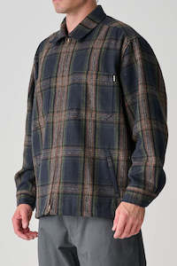 Knits Mens: S DOUBLE Ls Zip Thru Shirt Navy