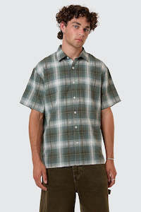 THRILLS Cheap Thrills Check Ss Shirt Tarmac
