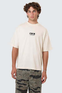 Tees Mens: THRILLS Cheap Thrills Embro Box Fit Os Tee Unbleached