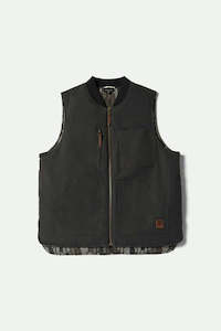 Vests Mens: BRIXTON Builders Abraham Rev Vest Bark Camo