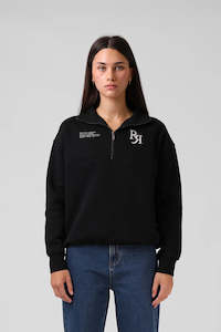 RPM 1/4 Zip Sweater Black