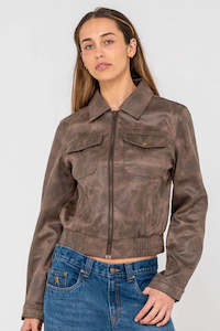 Jackets Womens: RUSTY Ally Way Fitted Jacket Ash Brown