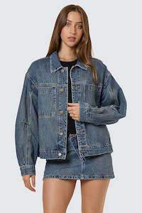 Jackets Womens: THRILLS Bailey Jacket Vanish Mid Blue