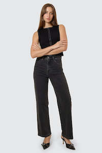 Jeans Womens: THRILLS Cherry Stretch Jean Ash Black
