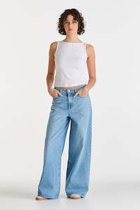 RIDERS BY LEE Mid A Line Relaxed Jean Blue Edge